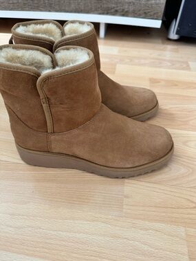 UGGs Women’s Suede Shearling Lined Ankle Boots - Tan
